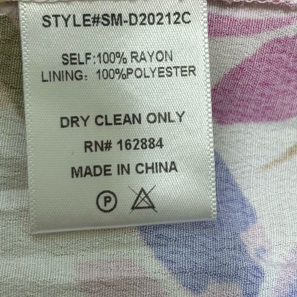 Sky to Moon One Shoulder Colorful Floral Side Cutout Mini Dress Size Small - Picture 10 of 10